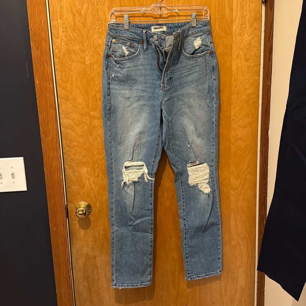 Madewell tall curvy perfect vintage jeans denman wash ripped edition 26 tall